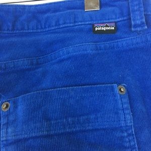 PATAGONIA royal blue corduroy fitted skinny SZ 30